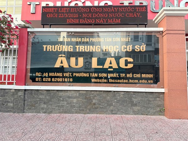 Tuyên truyền hưởng ứng ngày nước thế giới 22/3/2026 tại Trường THCS Âu Lạc