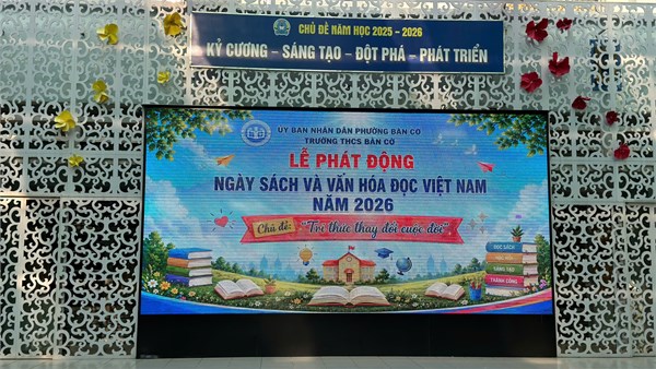 Lan tỏa văn hóa đọc 2026 tại thcs bàn cờ: khi tri thức trở thành động lực thay đổi cuộc đời