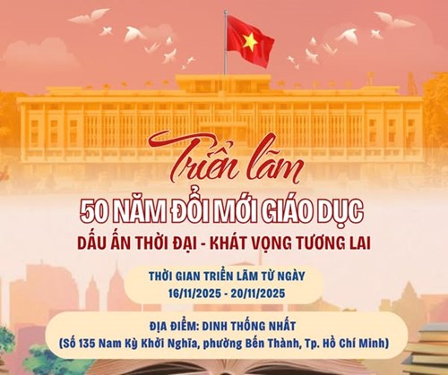 Học sinh trường THCS Yên Thế tham quan triển lãm 50 năm đổi mới giáo dục Thành phố Hồ Chí Minh