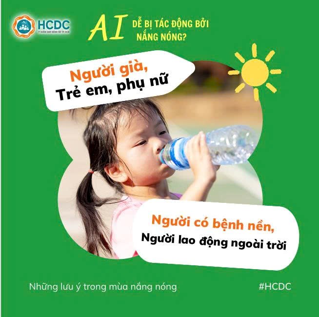 Thông báo về tuyên truyền sức khỏe mùa nắng nóng