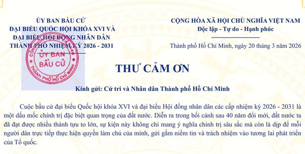 Thư cảm ơn