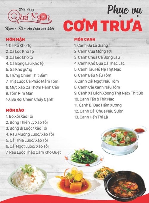 Thực đơn tháng 2/2026.