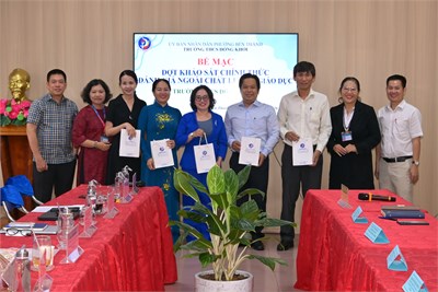 Trường trung học cơ sở  đồng khởi- phường bến thành 
hoàn thành đợt đánh giá ngoài -khẳng định chất lượng giáo dục