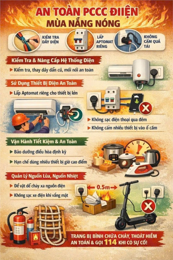 Tuyên truyền an toàn phòng cháy, chữa cháy mùa nắng nóng