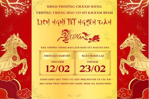 Thông báo về việc nghỉ tết Âm Lịch