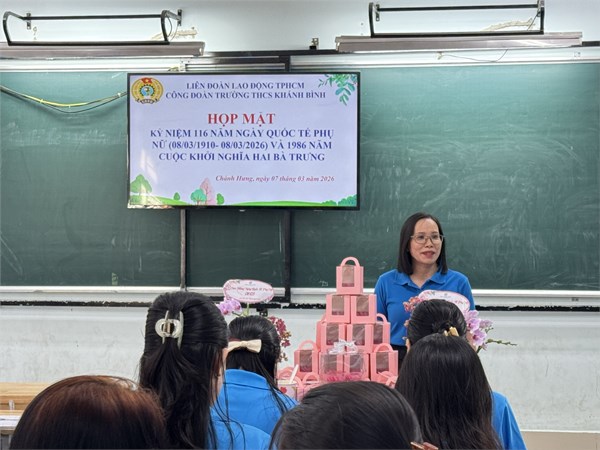 Sinh hoạt kỷ niệm 116 ngày Quốc tế Phụ nữ 8/3 và kỷ niệm 1986 năm cuộc khởi nghĩa Hai Bà Trưng