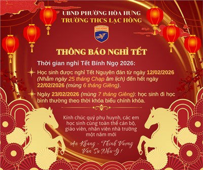Thông báo Lịch nghỉ Tết Bính Ngọ 2026