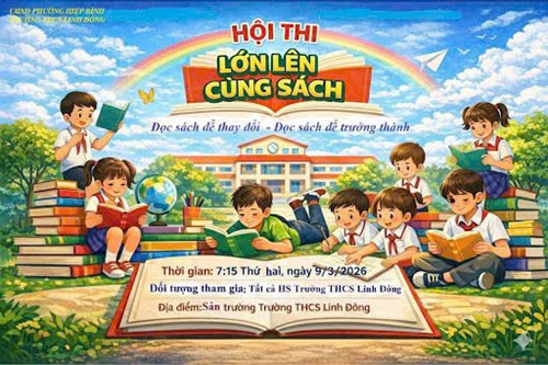 [THƯ VIỆN phối hợp TỔ VĂN] Tổ chức Cuộc thi “Lớn lên cùng sách” năm học 2025 – 2026