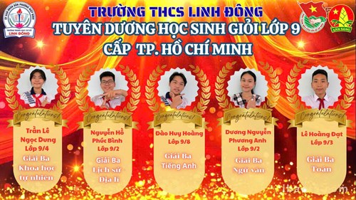 Tuyên dương học sinh giỏi lớp 9 cấp TP. Hồ Chí Minh