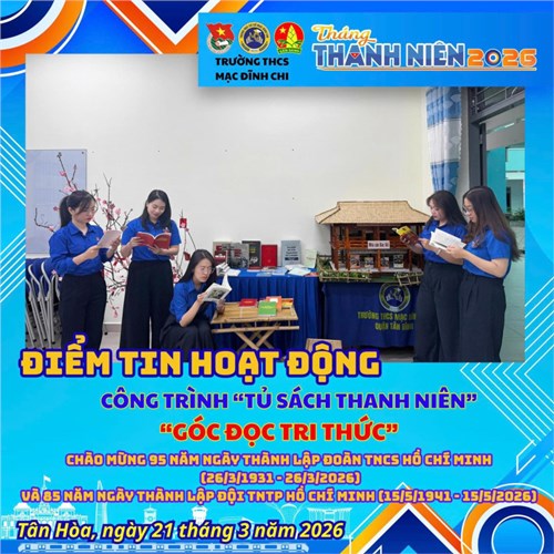 📚 Rực rỡ sắc màu tri thức – Ra mắt công trình “Tủ sách thanh niên” 🌱