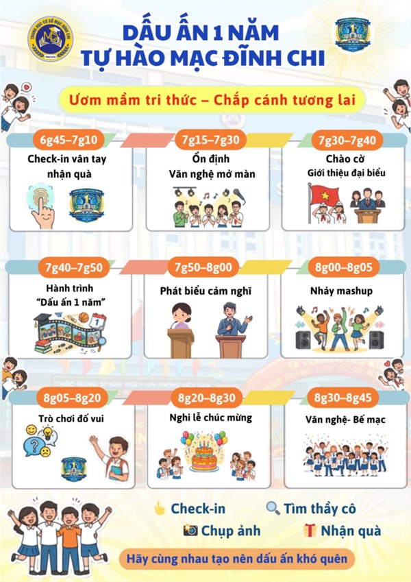 🎉 Sáng 20/4 - Hẹn gặp tại  Dấu ấn 1 năm - Tự hào Mạc Đĩnh Chi” 🎉