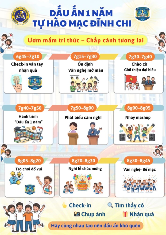 🎉 Sáng 20/4 - Hẹn gặp tại  Dấu ấn 1 năm - Tự hào Mạc Đĩnh Chi” 🎉