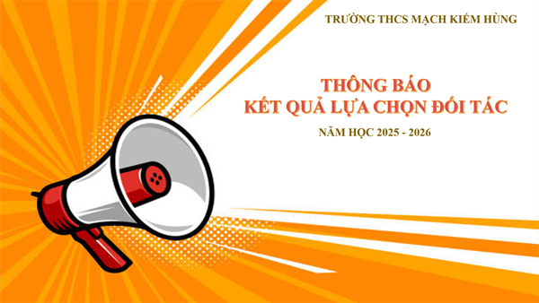 THÔNG BÁO: Kết quả lựa chọn đối tác năm học 2025 - 2026