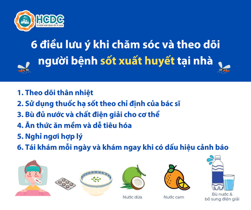 6 điều lưu ý khi chăm sóc và theo dõi người bệnh sốt xuất huyết tại nhà