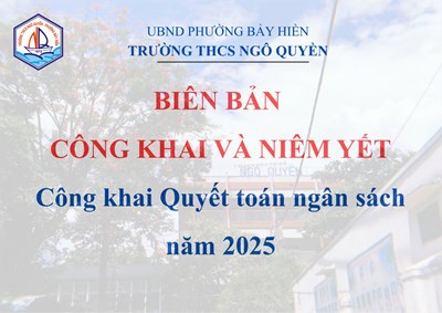 Công khai Quyết toán ngân sách năm 2025