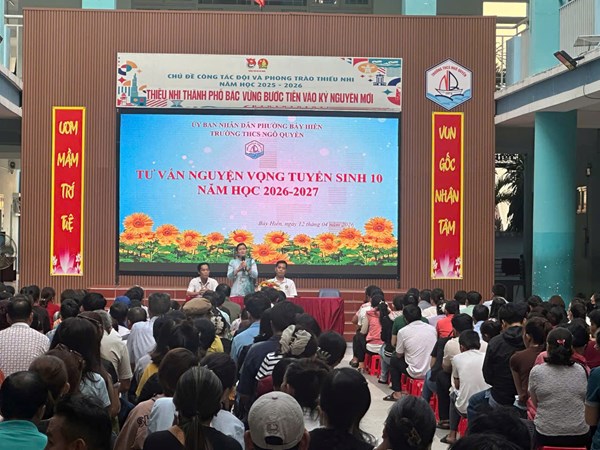 Trường THCS Ngô Quyền tổ chức tư vấn nguyện vọng tuyển sinh lớp 10