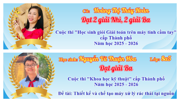 Vinh danh giáo viên và học sinh đạt thành tích cao trong các hoạt động giáo dục giai đoạn 1 - năm học 2025 - 2026