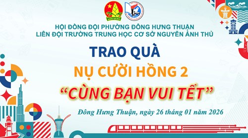 Trao quà nụ cười hồng 2 - cùng bạn vui tết năm học 2025 - 2026