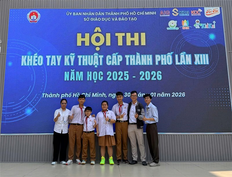 Chúc mừng học sinh đạt giải Hội thi  Khéo tay kỹ thuật  lần thứ XIII cấp Thành Phố năm học 2025 - 2026