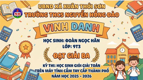Kết quả cuộc thi giải toán trên máy tính cầm tay cấp thành phố năm học 2025-2026