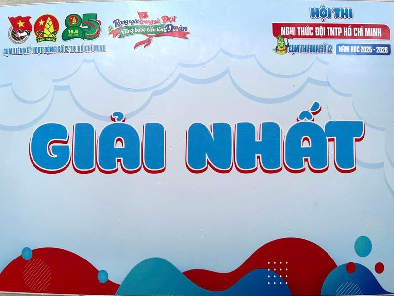 Liên đội Trường THCS Nguyễn Thị Hương, xã Nhà Bè đạt giải Nhất tại Hội Thi Nghi thức đội cấp Cụm, năm học 2025-2026. Liên đội sẽ đại diện cho Cụm thi cấp Thành phố vào Tháng 5/2026./.