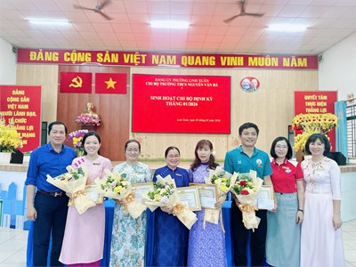 Chúc mừng Chi bộ trường THCS Nguyễn Văn Bá hoàn thành xuất sắc nhiệm vụ tiêu biểu năm 2025