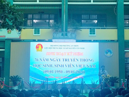 Sáng ngày 05 tháng 01 năm 2026 Trường THCS Nguyễn Văn Nghi Sinh hoạt kỷ niệm 76 năm Ngày truyền thống Học sinh, Sinh viên Việt Nam (09/01/1950 - 09/01/2026)