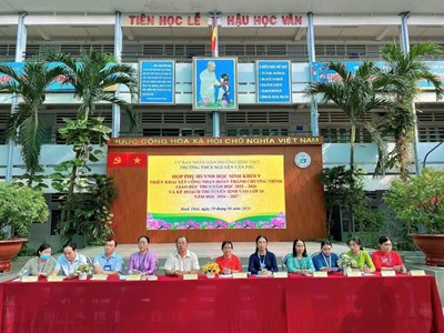 Họp PHHS Khối 9 triển khai xét công nhận hoàn thành chương trình giáo dục THCS năm học 2025 – 2026 và kế hoạch thi tuyển sinh vào lớp 10 năm học 2026 – 2027