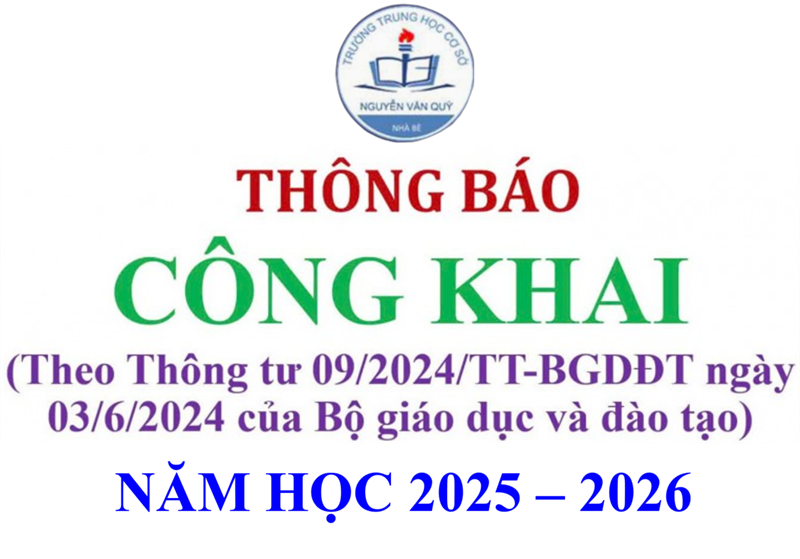 Thông báo Công khai theo Thông tư 09_Bộ GDĐT