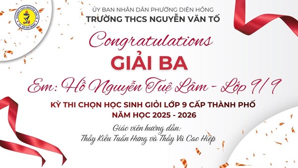 Chúc mừng thành tích đáng tự hào!