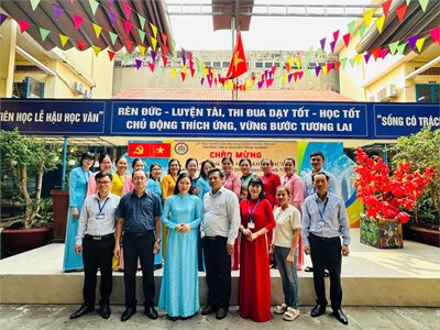 Chào mừng đoàn đánh giá ngoài sở gd&đt tp.hcm khảo sát sơ bộ trường thcs nguyễn vĩnh nghiệp