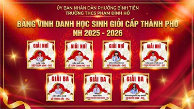 Vinh danh học sinh giỏi cấp Thành phố năm học 2025 – 2026