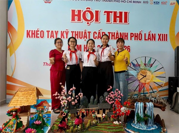 Học sinh tham gia hội thi khéo tay kĩ thuật thành phố. Ngày 30/1/2026 tại trường Trung học cơ sở Nguyễn Văn Tố.