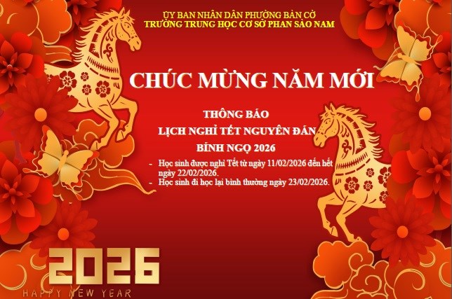 Lịch nghỉ tết Nguyên đán - BÍNH NGỌ 2026