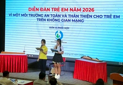 Học sinh trường THCS Phan Tây Hồ tham gia Diễn đàn trẻ em năm 2026: “Vì một môi trường an toàn và thân thiện cho trẻ em trên không gian mạng”