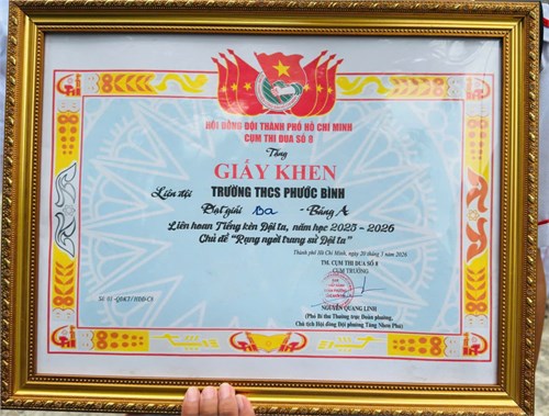 Bùng nổ cảm xúc: Đội nghi lễ THCS phước bình xuất sắc rinh  Giải Ba  tại Liên hoan Tiếng kèn Đội ta cụm 8!