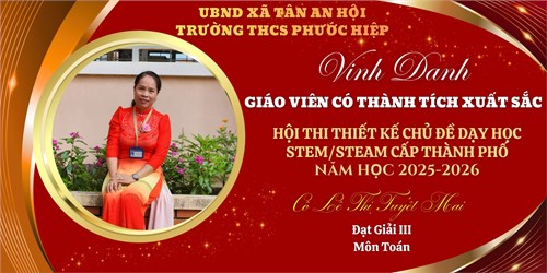 Vinh danh Giáo viên có thành tích xuất sắc trong công tác chuyên môn năm học 2025-2026