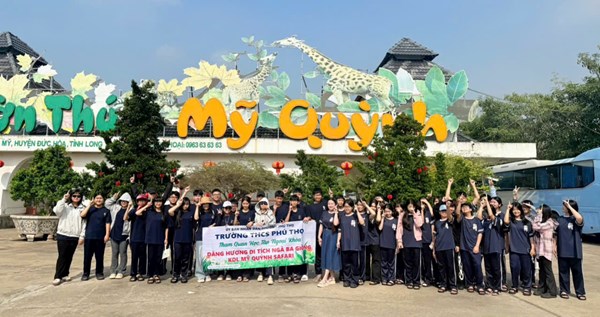 Trường THCS Phú Thọ tổ chức cho học sinh học tập ngoại khóa tại Ngã Ba Giồng - Mỹ Quỳnh Safari