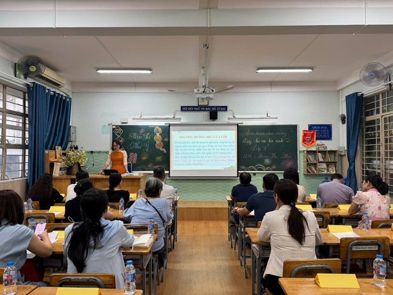 Ngày 21/01/2026 Trường THCS Quang Trung tổ chức họp CMHS Sơ kết học kì I. Năm học: 2025 - 2026 ( Khối 7 & Khối 8 )