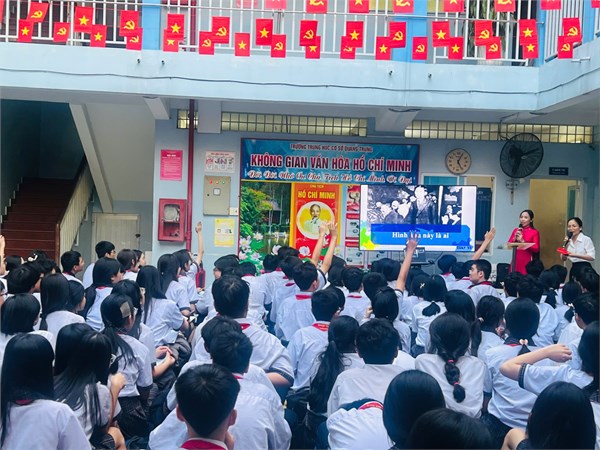 Trường THCS Quang Trung tổ chức chuyên đề ý nghĩa ngày thành lập Đảng cộng sản Việt Nam 03/02