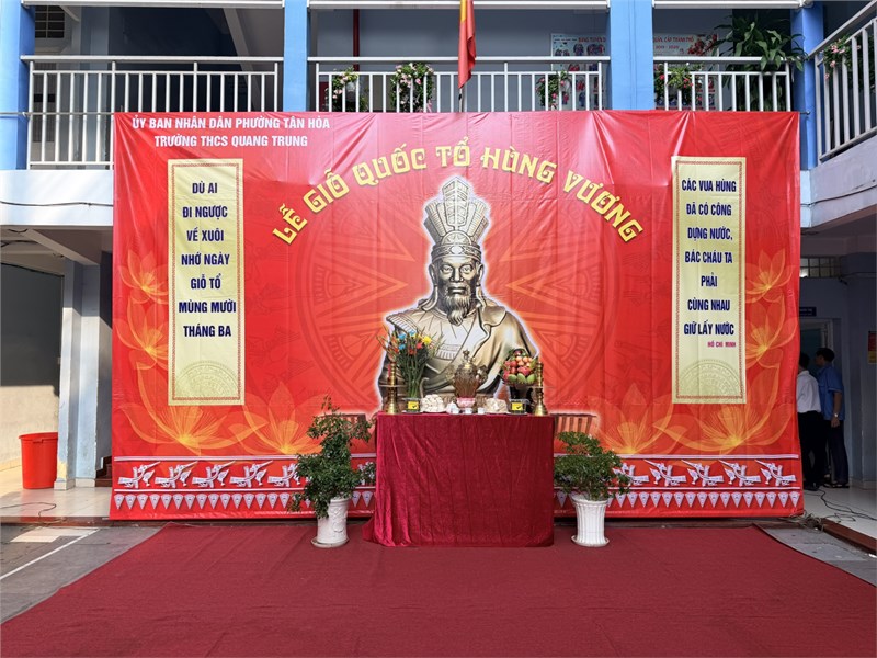 Trường THCS Quang Trung tổ chức Lễ giỗ Quốc Tổ Hùng Vương năm học 2025-2026