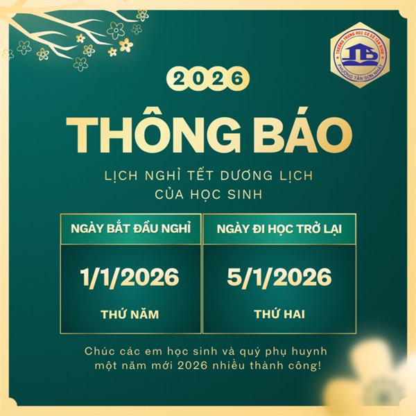 Lịch nghỉ tết dương lịch năm 2026