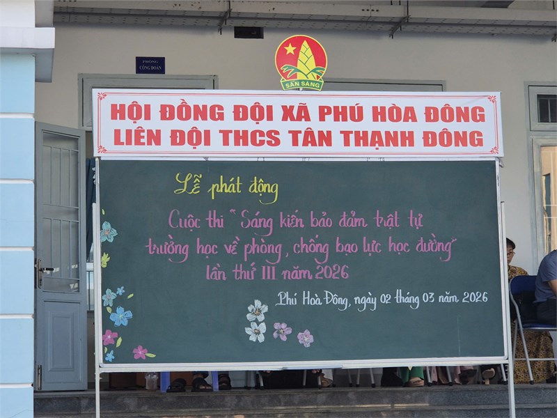 📢📢📢 lễ phát động cuộc thi “sáng kiến bảo đảm trật tự trường học về phòng, chống bạo lực học đường” lần thứ iii – năm 2026
