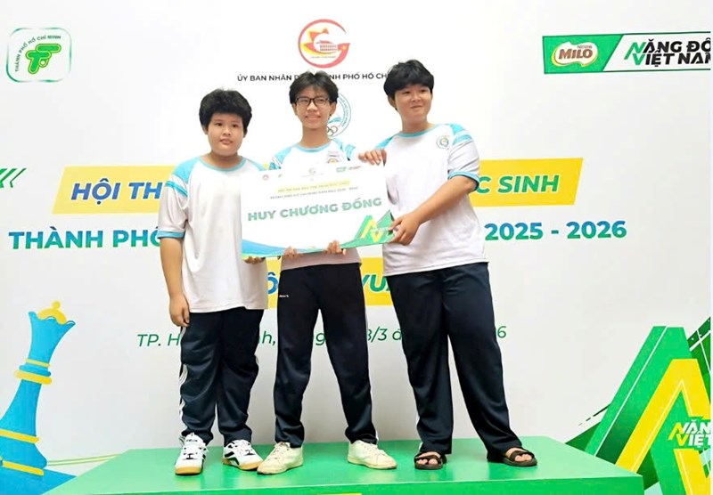 Vinh danh học sinh đạt giải thể dục thể thao học sinh Thành phố Hồ Chí Minh năm học 2025 - 2026 môn Cờ Vua