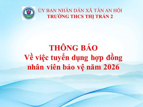 Thông báo về việc tuyển dụng hợp đồng nhân viên bảo vệ năm 2026