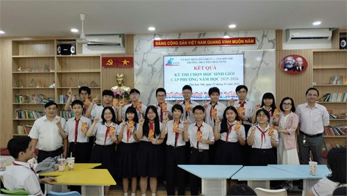 Trường THCS Tôn Thất Tùng - Ban giám hiệu thông báo kết quả đạt giải cho các em học sinh tham dự  Kỳ Thi Chọn Học Sinh Giỏi Cấp Phường  và  Toán Trên Máy Tính Cầm Tay Cấp Thành Phố , năm học 2025-2026