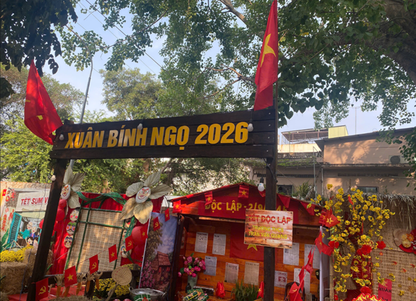 Tiểu cảnh dự thi  Tết độc lập  của Trường THCS Trần Văn Quang