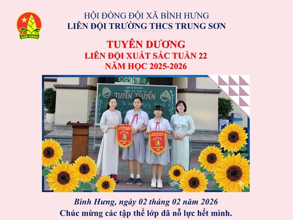 Thi đua tuần 22 năm học 2025-2026