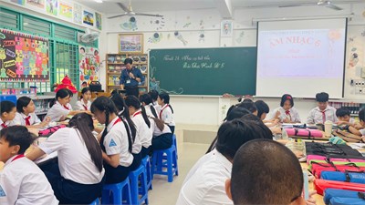 Hình ảnh và video tiết NCBH môn Nhạc 6_Bài Nhạc cụ tiết tấu_GV thực hiện Trịnh Tấn Phát