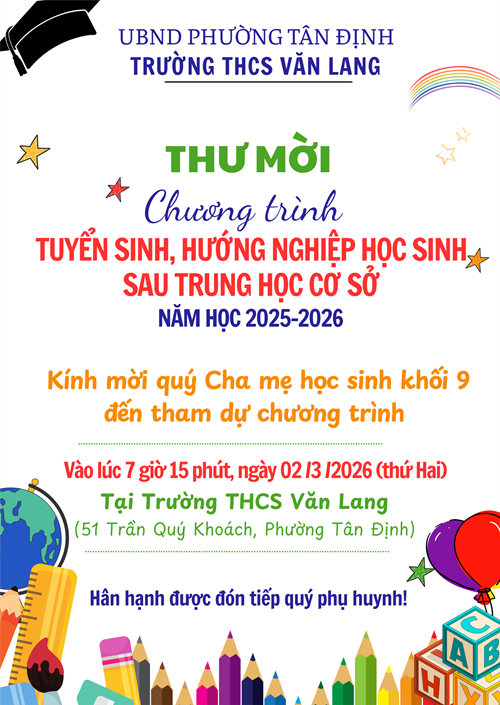 Tuyển sinh, hướng nghiệp học sinh sau Trung học cơ sở năm học 2025-2026